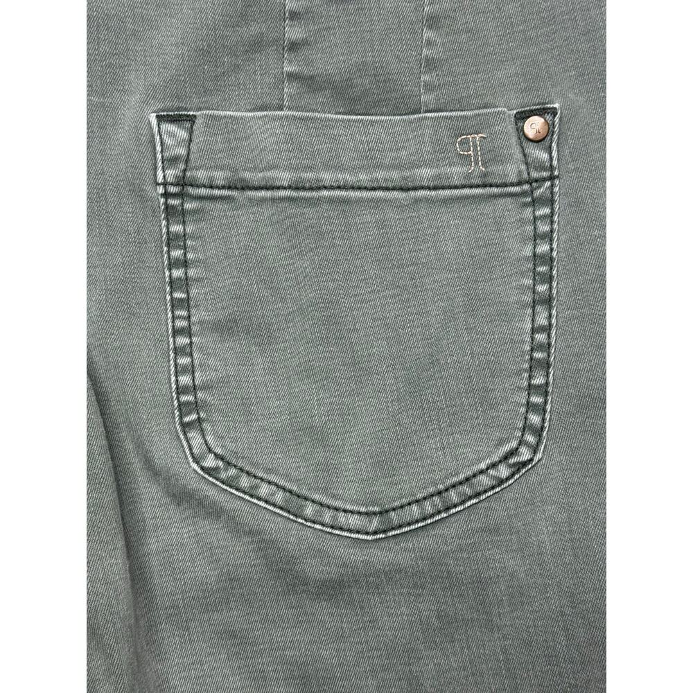 Pilcro Women's Straight Leg Crop Army Green Pants - Size 32 (31x23) - Picture 3 of 7